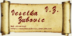 Veselka Zubović vizit kartica